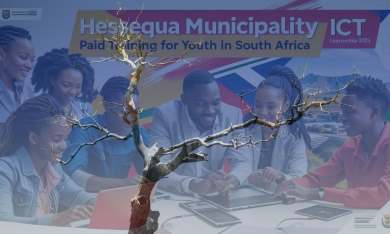 "Hessequa Municipality 2025 ICT Learnership – 12-month paid IT training programme for South African youth with matric, hosted in Riversdale with theory and practical experience, includes monthly stipend."