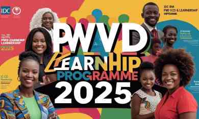 "Apply now for the 2025 IDC PWD Learnership Programme for Persons with Disabilities in South Africa. 12-month paid training opportunity offering real workplace experience, mentorship, and career development for unemployed youth with disabilities. Closing date: 1 August 2025."