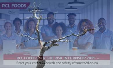 Young intern wearing safety gear conducting a health and safety inspection at a food manufacturing facility under RCL FOODS SHER Risk Internship Program 2025 in South Africa.