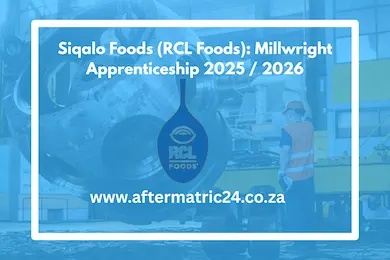 Millwright Apprentice working on mechanical equipment at Siqalo Foods plant in Boksburg, Gauteng, learning hands-on engineering skills.