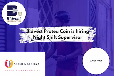 Bidvest Protea Coin is hiring Night Shift Supervisor