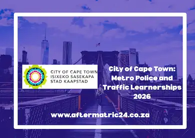City of Cape Town Metro Police officers conducting traffic enforcement training during the 2026 learnership programme, showing learners practicing law enforcement skills and public safety procedures.