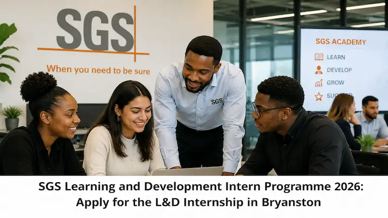 SGS Learning and Development Intern Programme 2026 Apply for the LD Internship in Bryanston